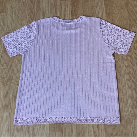 Alfred Dunner light pink short sleeve top - Picture 2 of 5